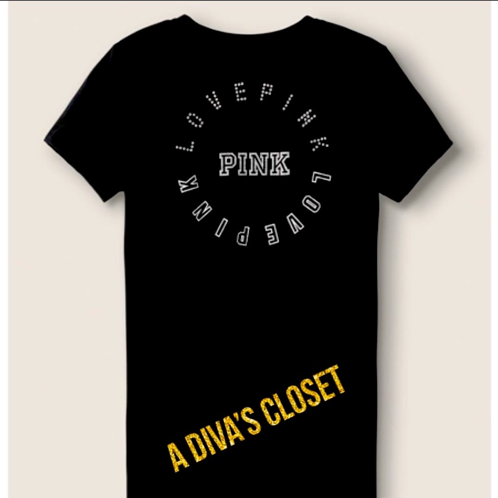 Victoria’s Secret Pink Black Bling Tee
